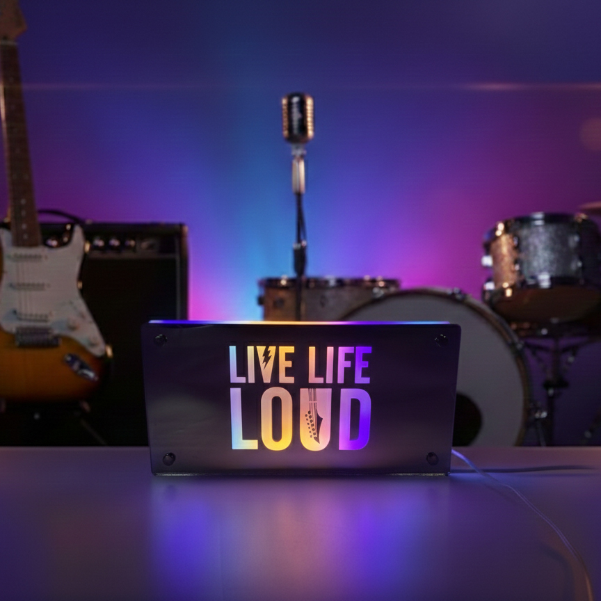 Live Life Loud Backlit Mirror