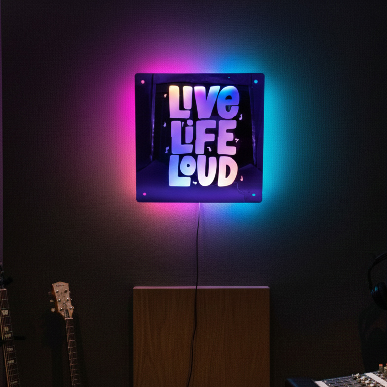 Live Life Loud Backlit Mirror