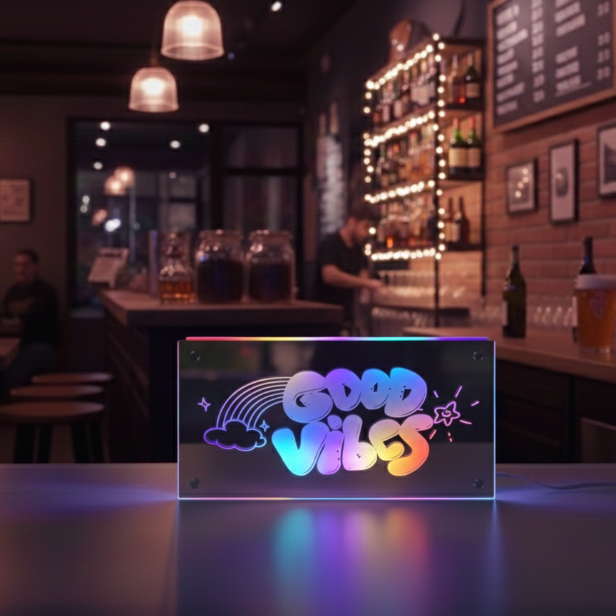 Good Vibes Backlit Mirror