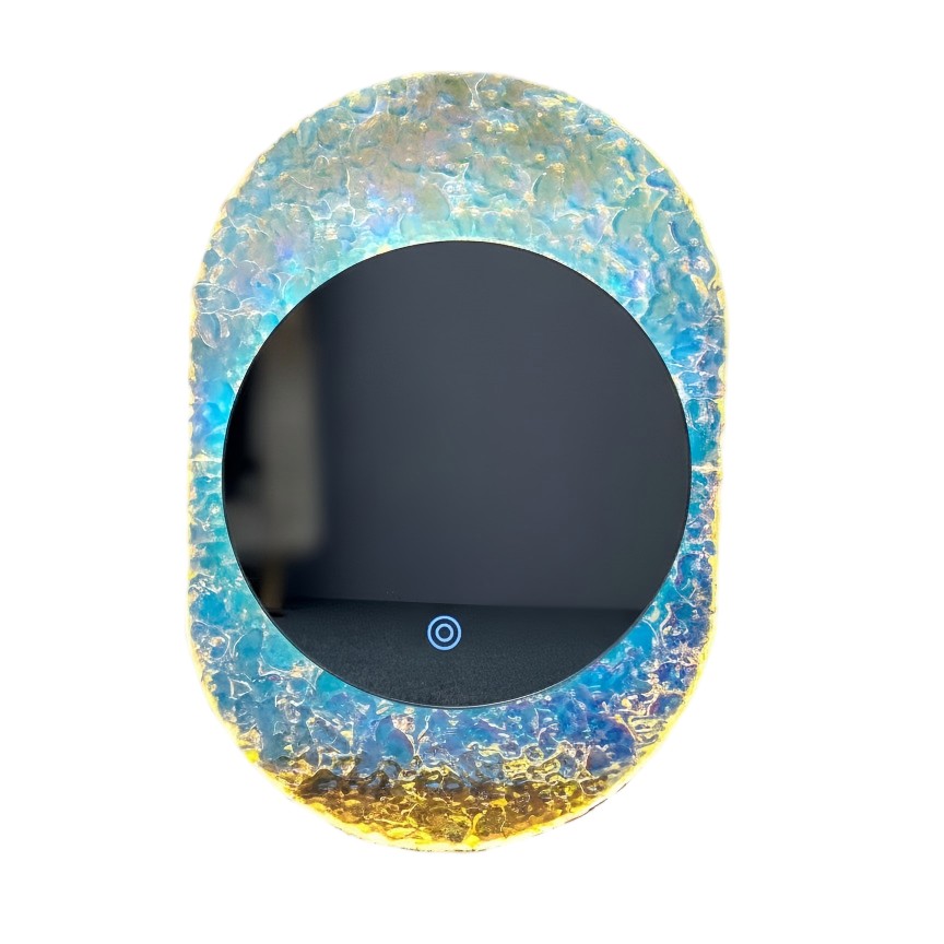 Oval Iridescent Mirror Light