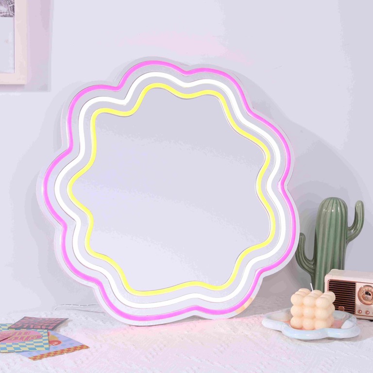 Wavy Lace Neon Mirror