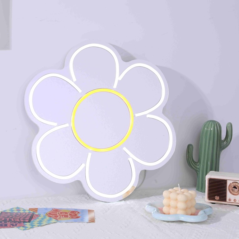 Daisy Neon Mirror