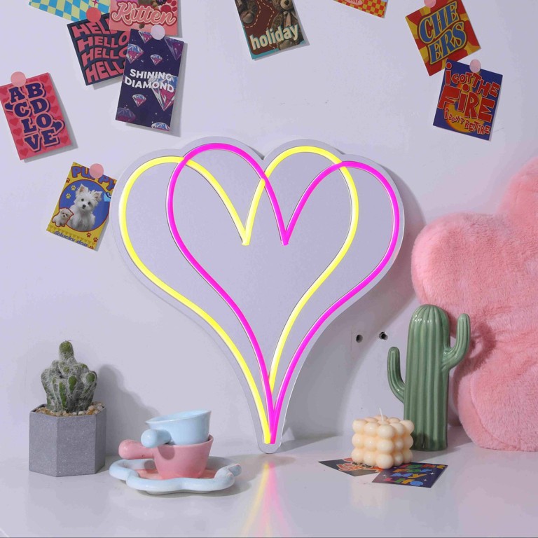 Love Balloon Neon Mirror