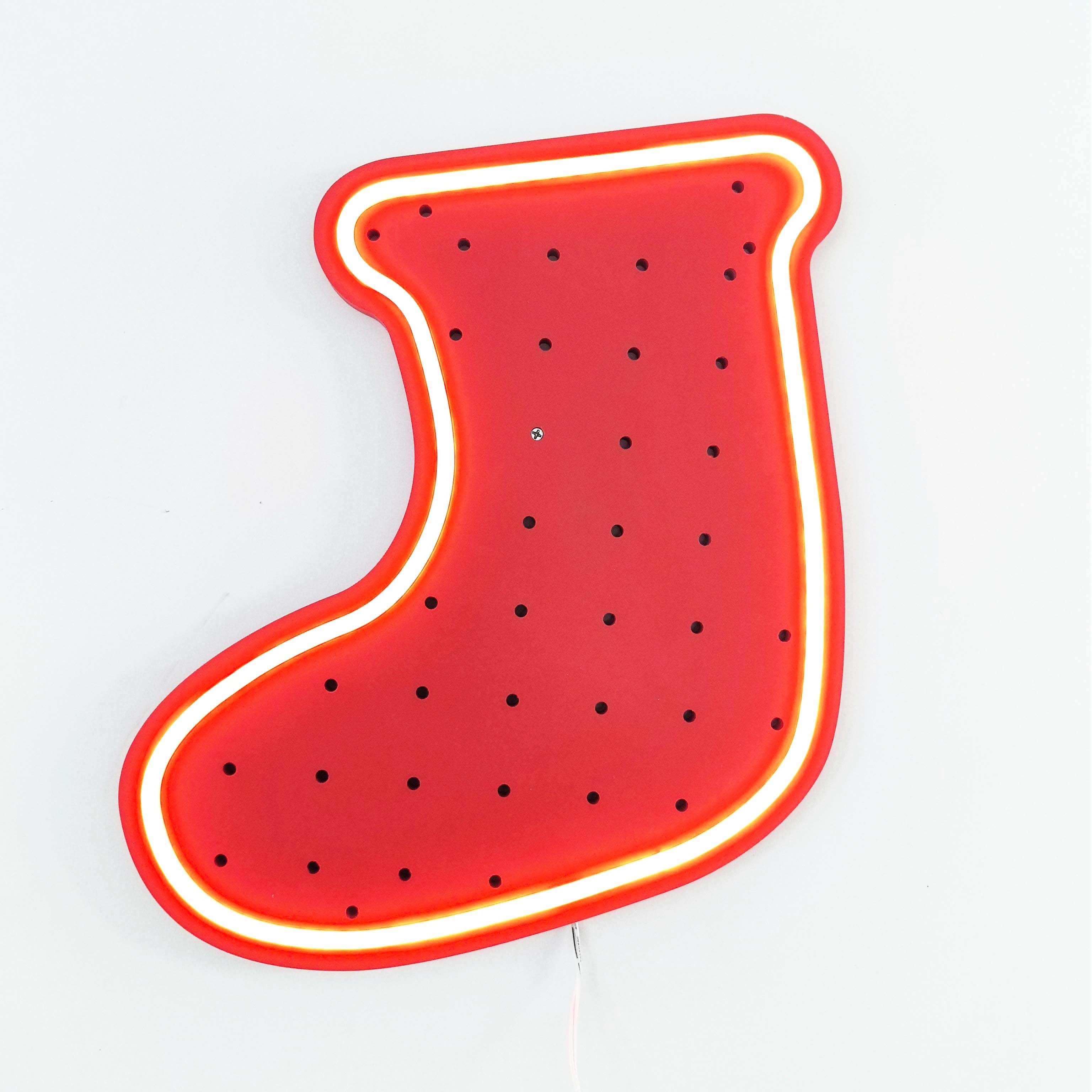 Santa Sock Neon Pegboard