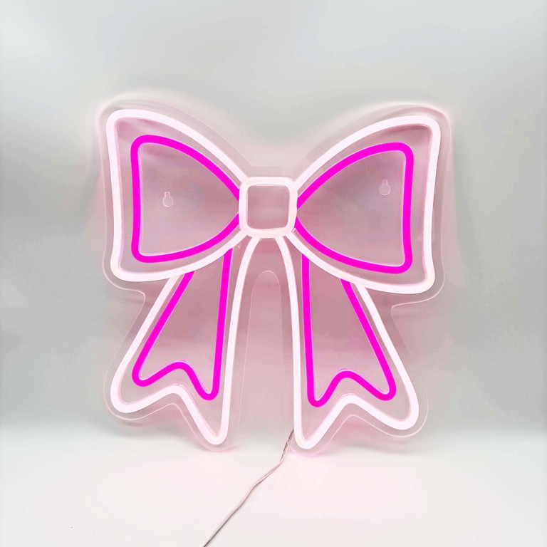Pink Bow Neon Sign