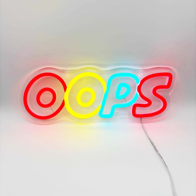 OOPS Neon Sign