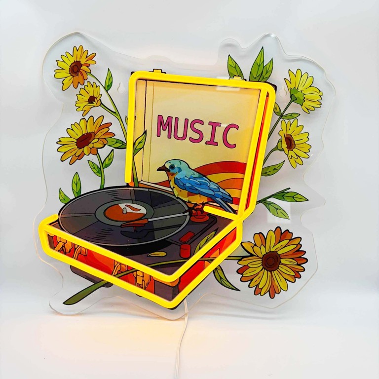 Music Player Neon Sign