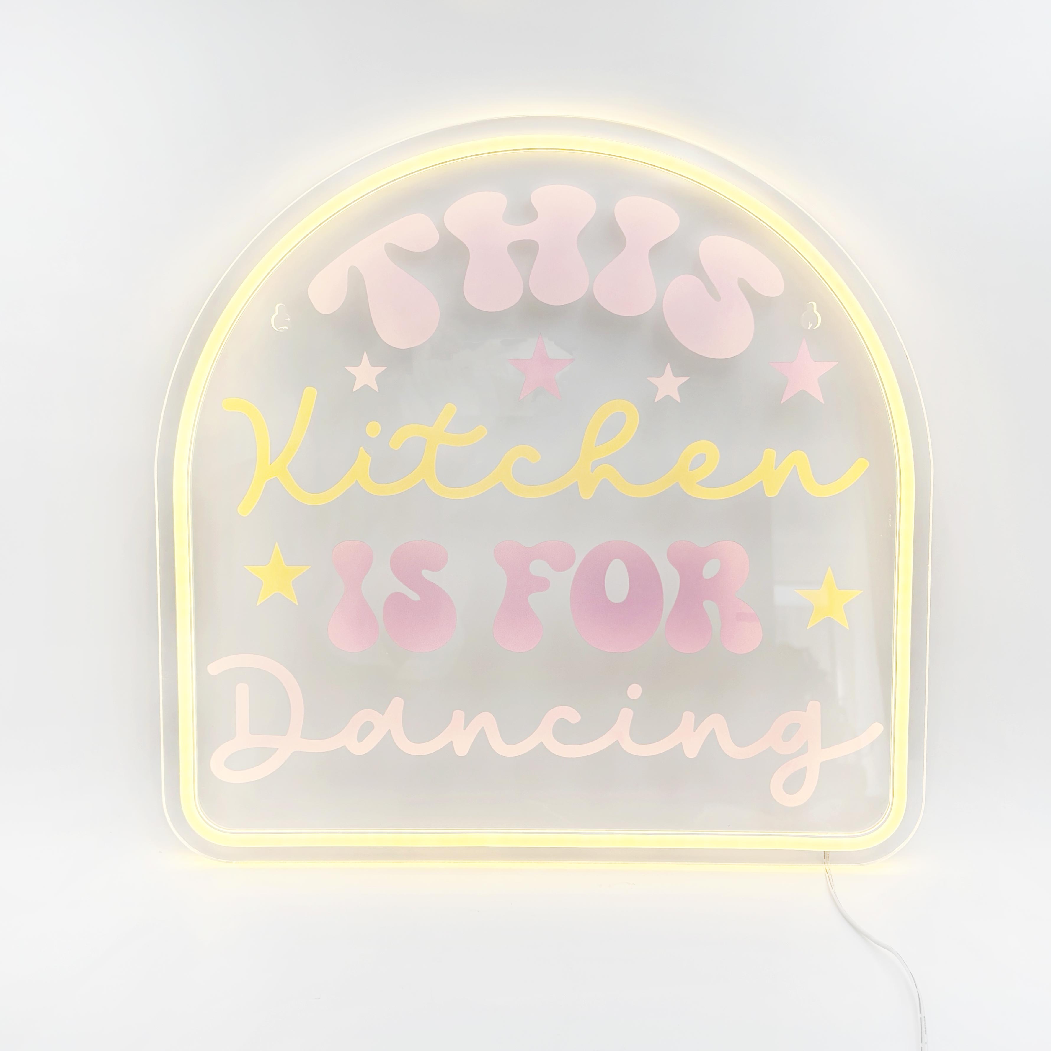 Kitchen Neon Sign-This Kitchen is for dancing