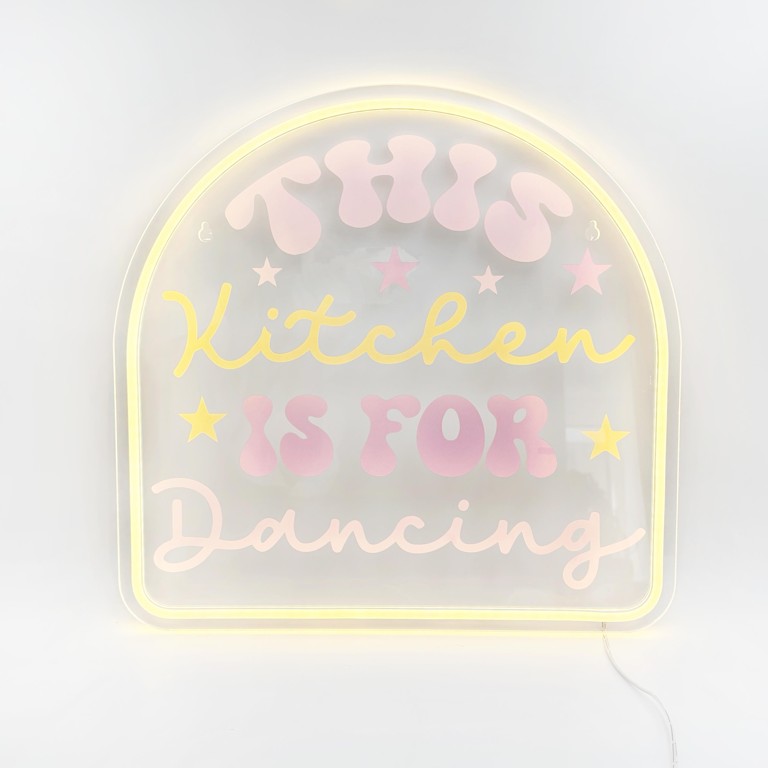 Kitchen Neon Sign-This Kitchen is for dancing