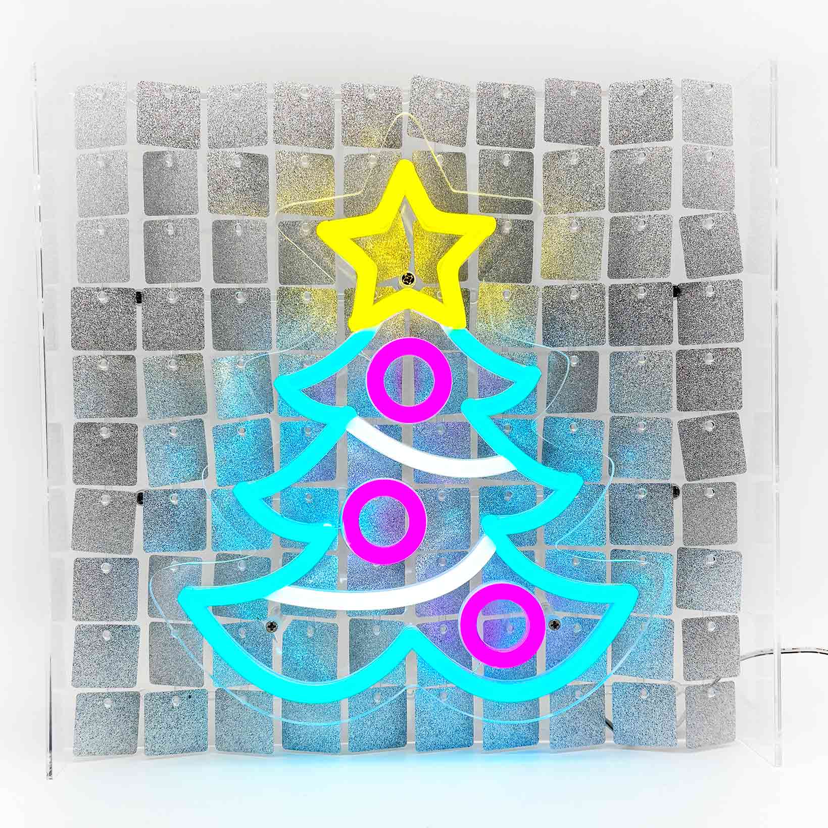 Christmas Tree Sequin Neon Box