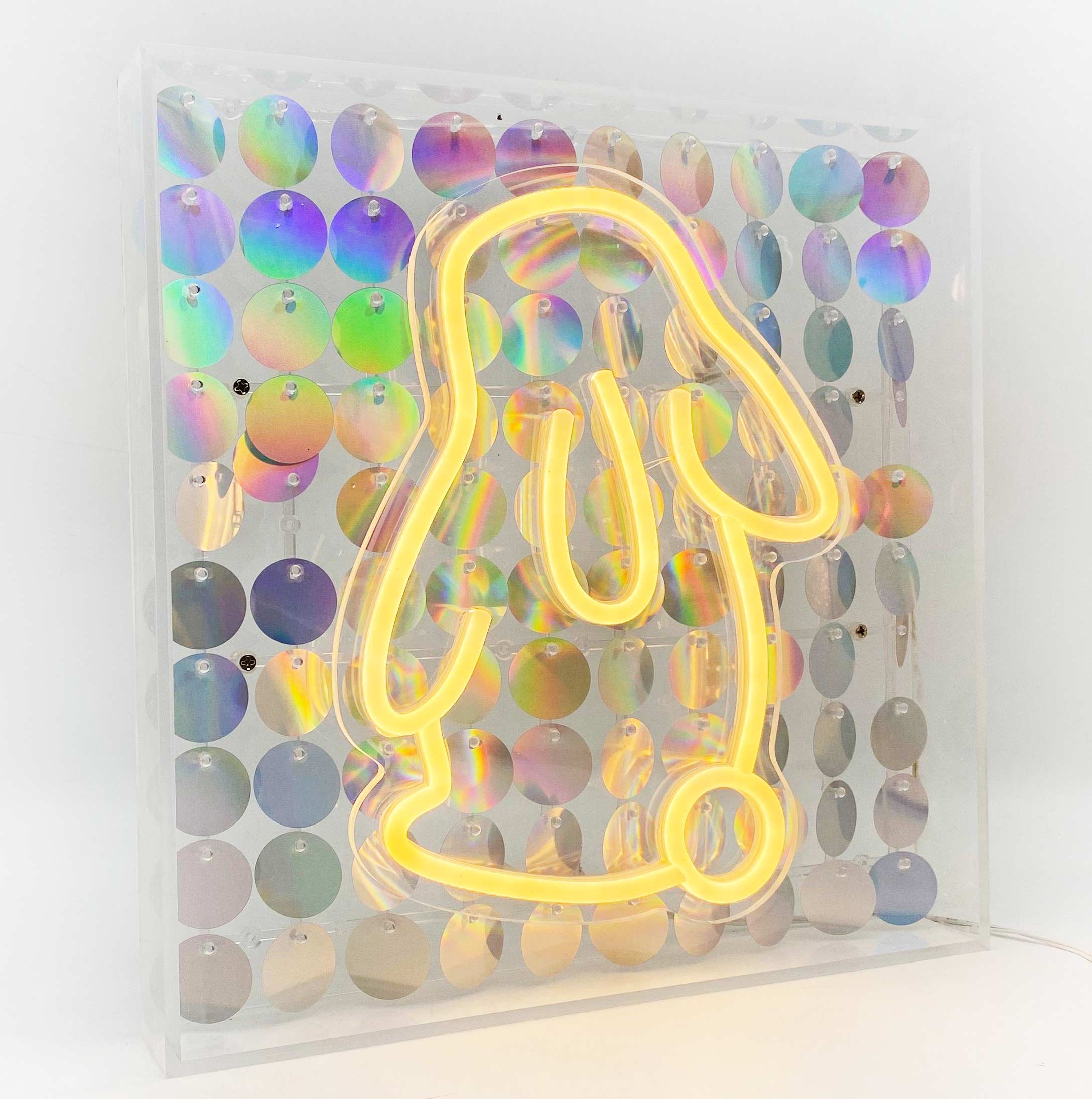 Bunny Sequin Neon Box